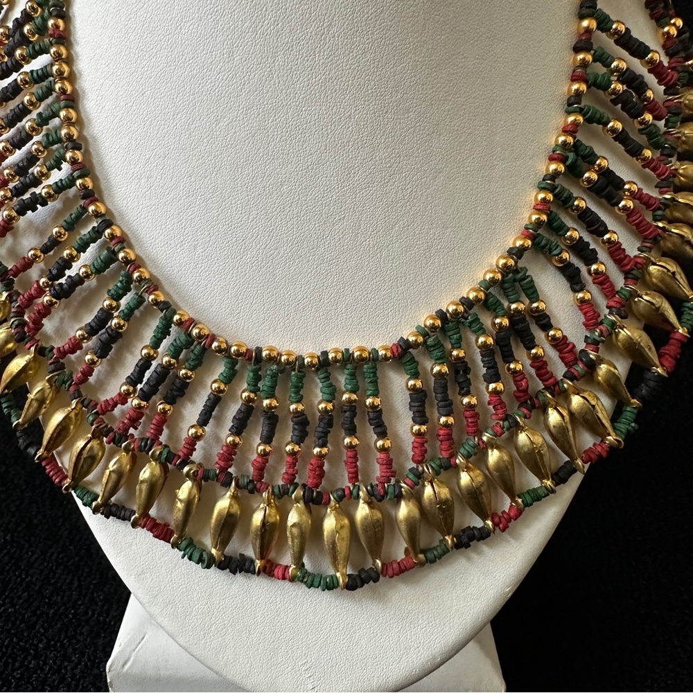 Vintage Egyptian Faience Necklace - Picture 3 of 15
